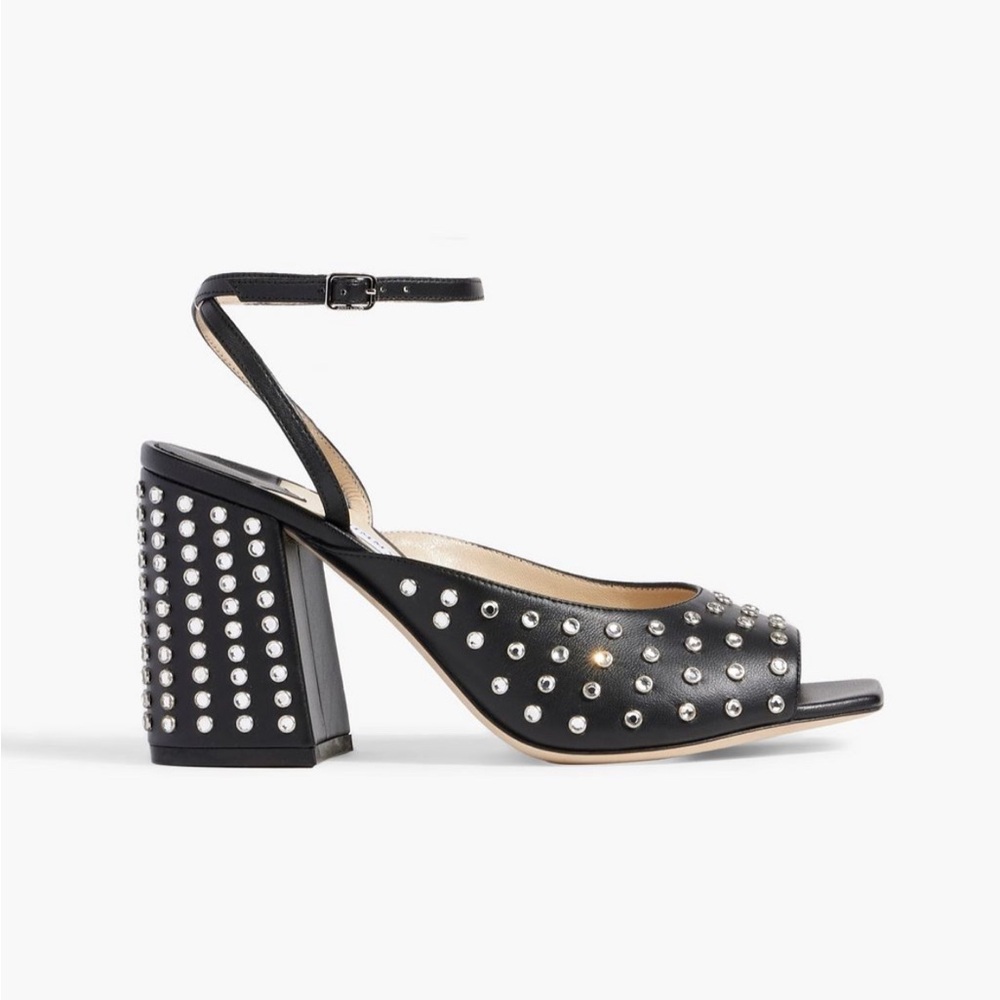 Jimmy Choo Jassidy Black Crystal Sandals